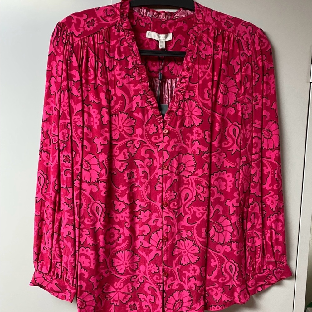 Hobbs London Gloria Blouse Size 10 NWT